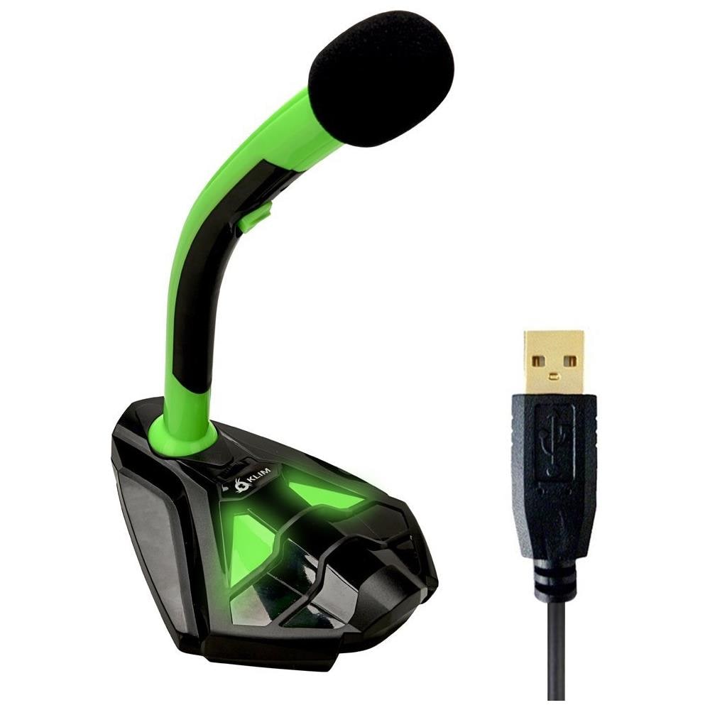 Microfono Desktop Usb Con Stand Per Computer Laptop Pc - Microfono Gaming Videogiochi Ps4 (verde) - Foto 1