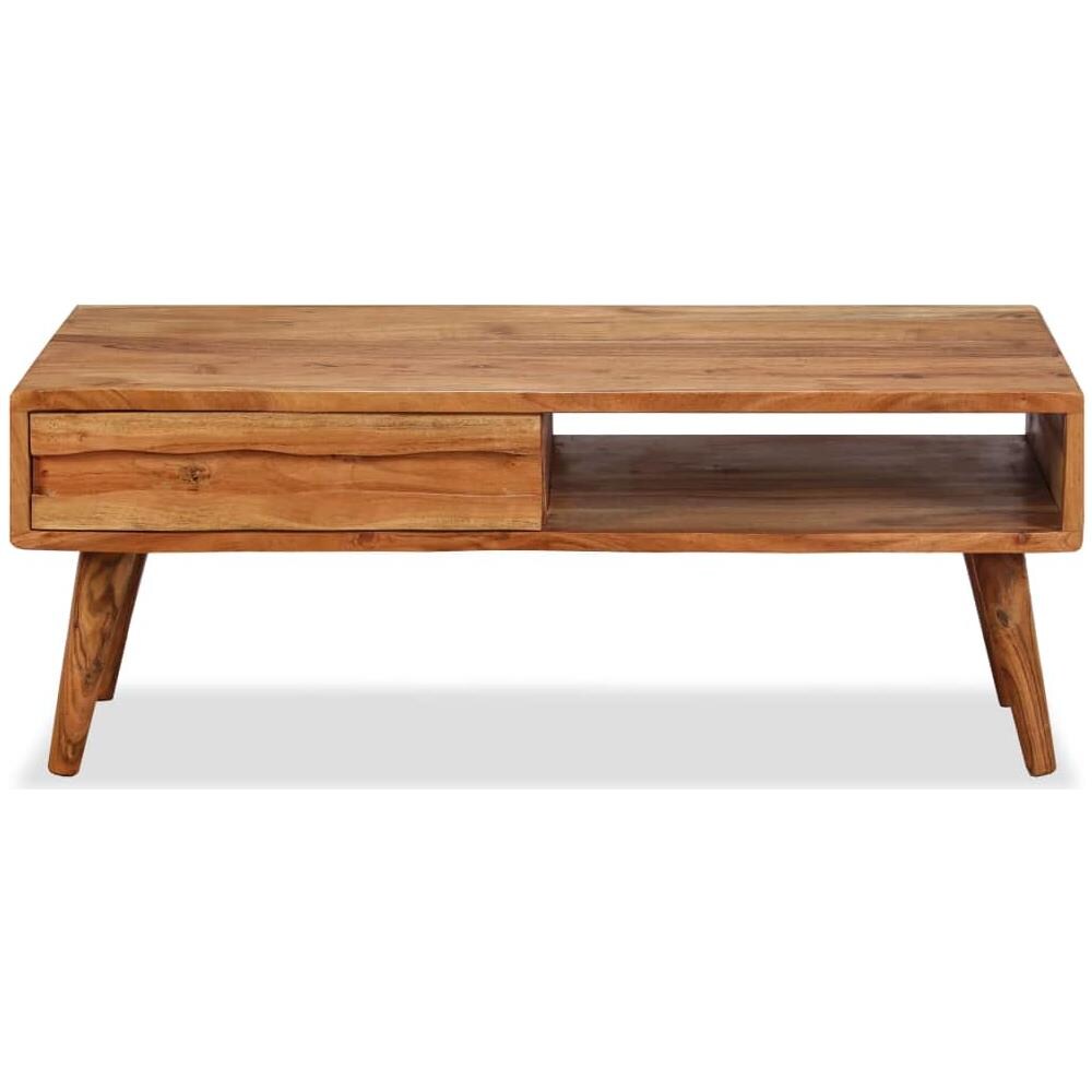 Tavolino Da Caffè Massello Con Cassetto Intagliato 100x50x40 Cm - Foto 2