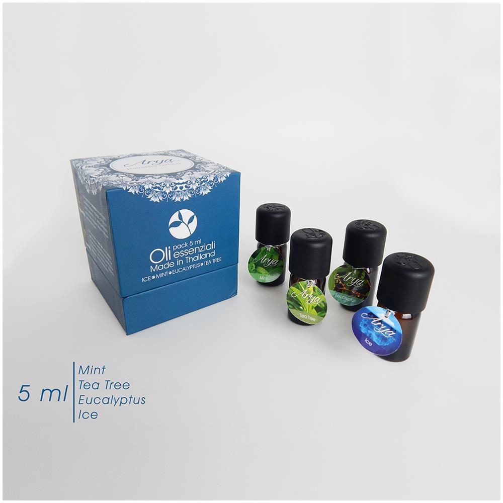 Pack Oli Organique - Set 4 Oli Essenziali Organici Da 5 Ml Made In Thailand. (blu) - Foto 3