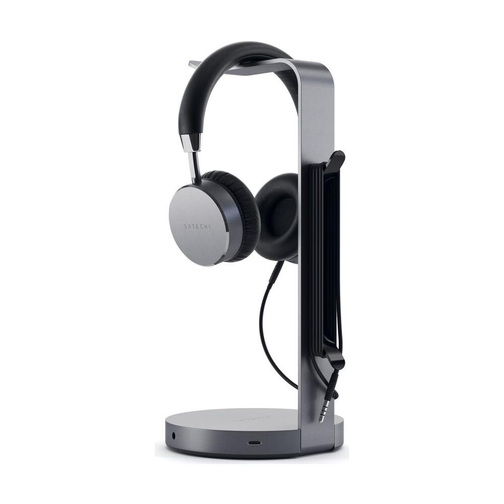 Stand per Cuffie Hub Usb in Alluminio Grigio - Foto 5