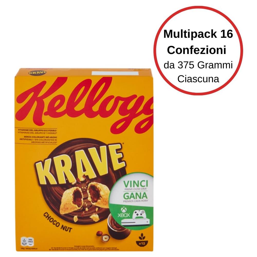 Kellogg's Krave Choco Nut Multipack Da 16 Confezioni Da 375 Grammi Ciascuna - Foto 1