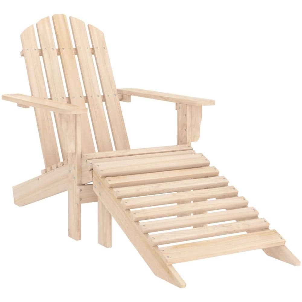 Sedia Giardino Adirondack con Ottomana Massello di Abete - Foto 1