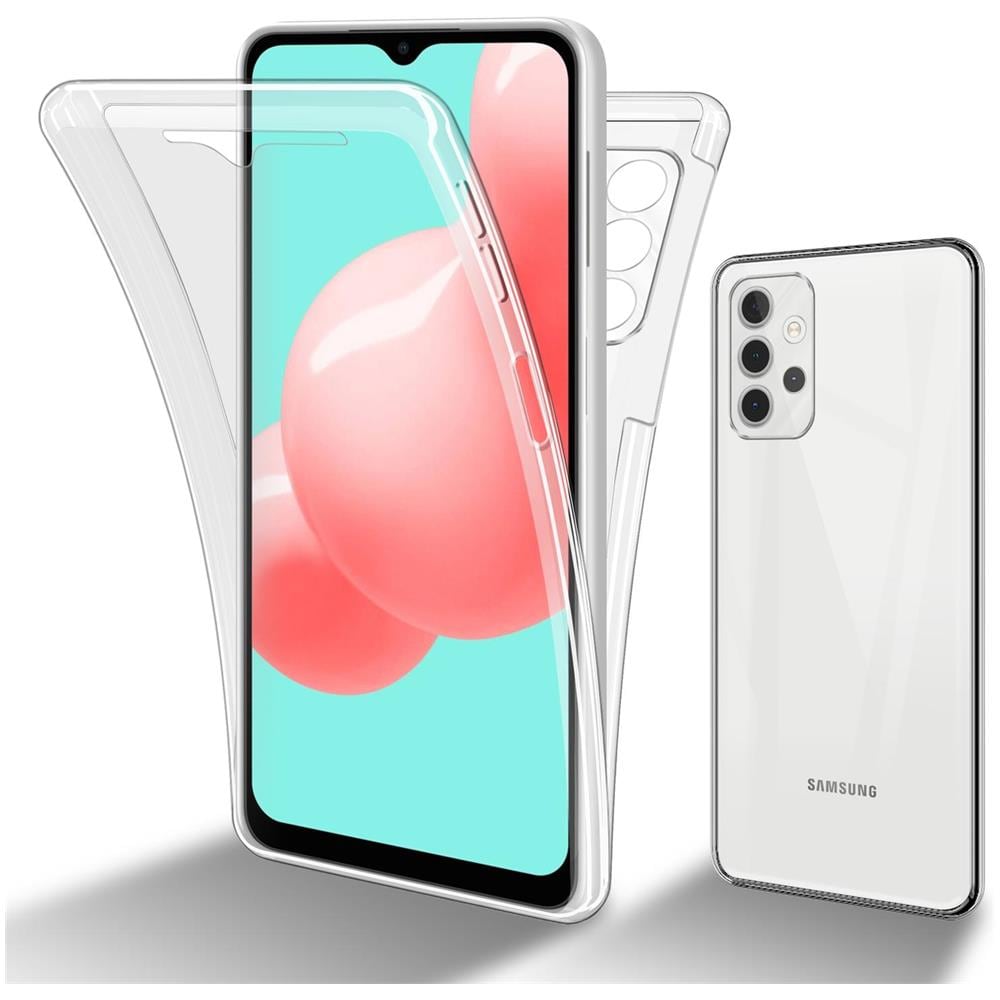 Custodia Compatibile Con Samsung Galaxy A32 5g In Transparente - 360° Full Body Copertura Protettiva - Protezione Anteriore E Posteriore, Protezione A Tutto Tondo Con Protezione Del Display - Foto 1