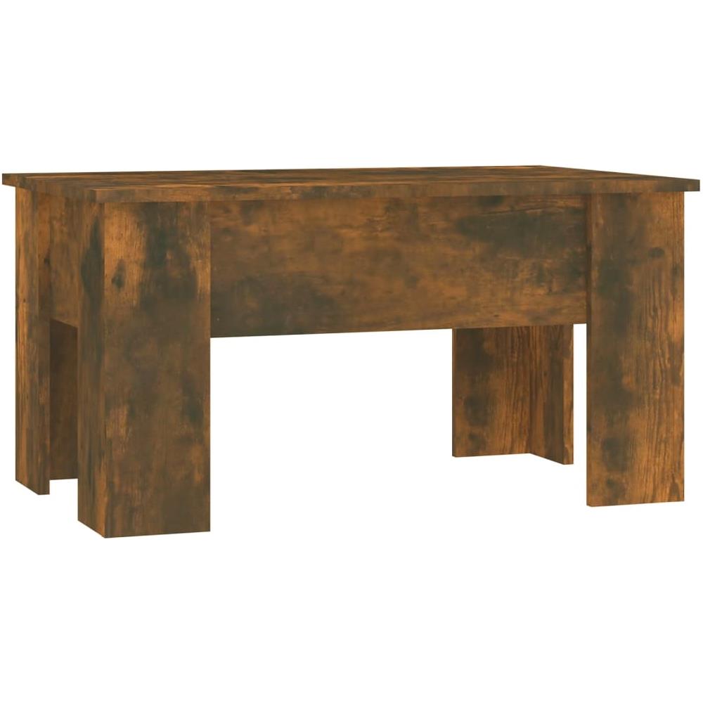 Tavolino Da Salotto Rovere Fumo 79x49x41cm In Legno Multistrato - Foto 2