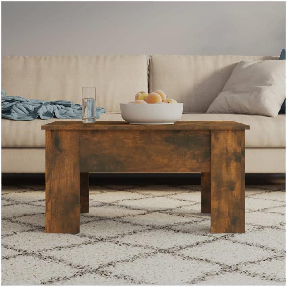 Tavolino Da Salotto Rovere Fumo 79x49x41cm In Legno Multistrato - Foto 1