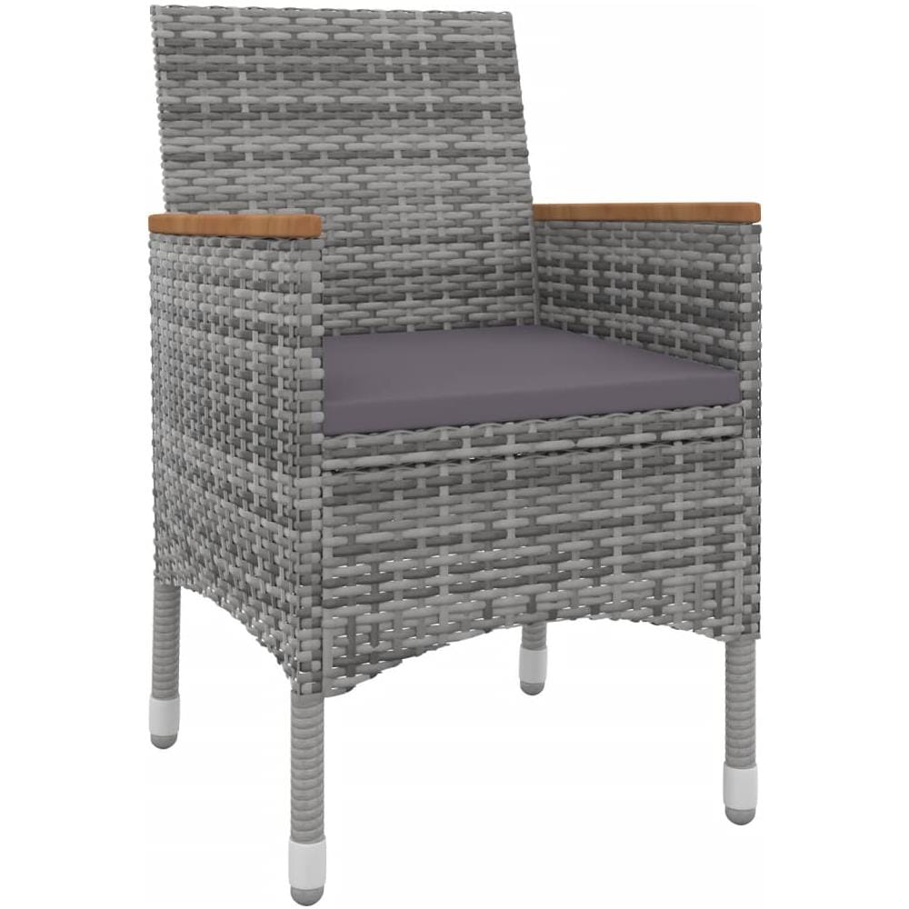 Set Da Pranzo Per Giardino 9 Pz Con Cuscini Polyrattan E Vetro - Foto 3