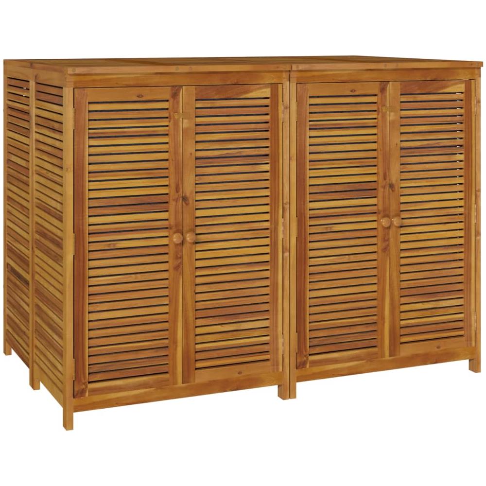 Contenitore Da Giardino 140x87x104 Cm Legno Massello Di Acacia - Foto 3