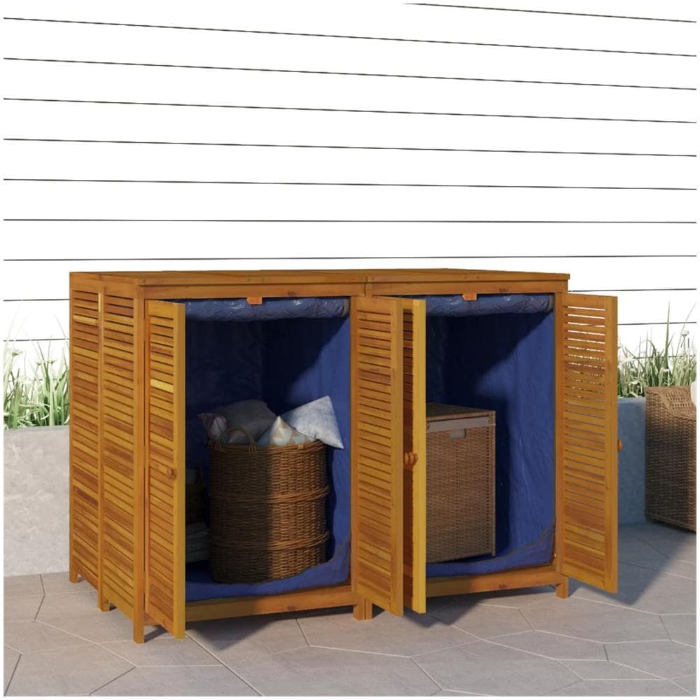 Contenitore Da Giardino 140x87x104 Cm Legno Massello Di Acacia - Foto 1