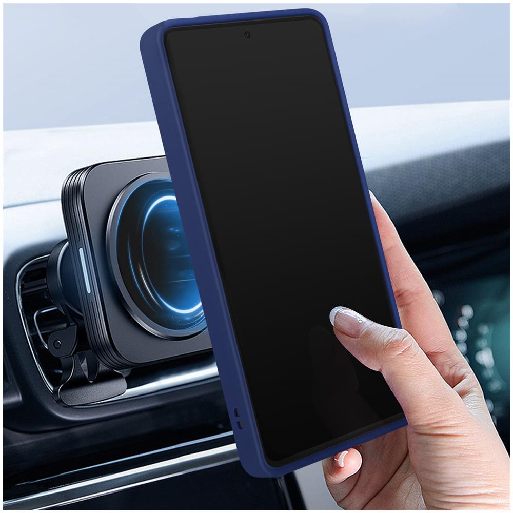 Cover Per Xiaomi Redmi Note 12 Pro Plus Anello Metallico Supporto Bordo Blu - Foto 2