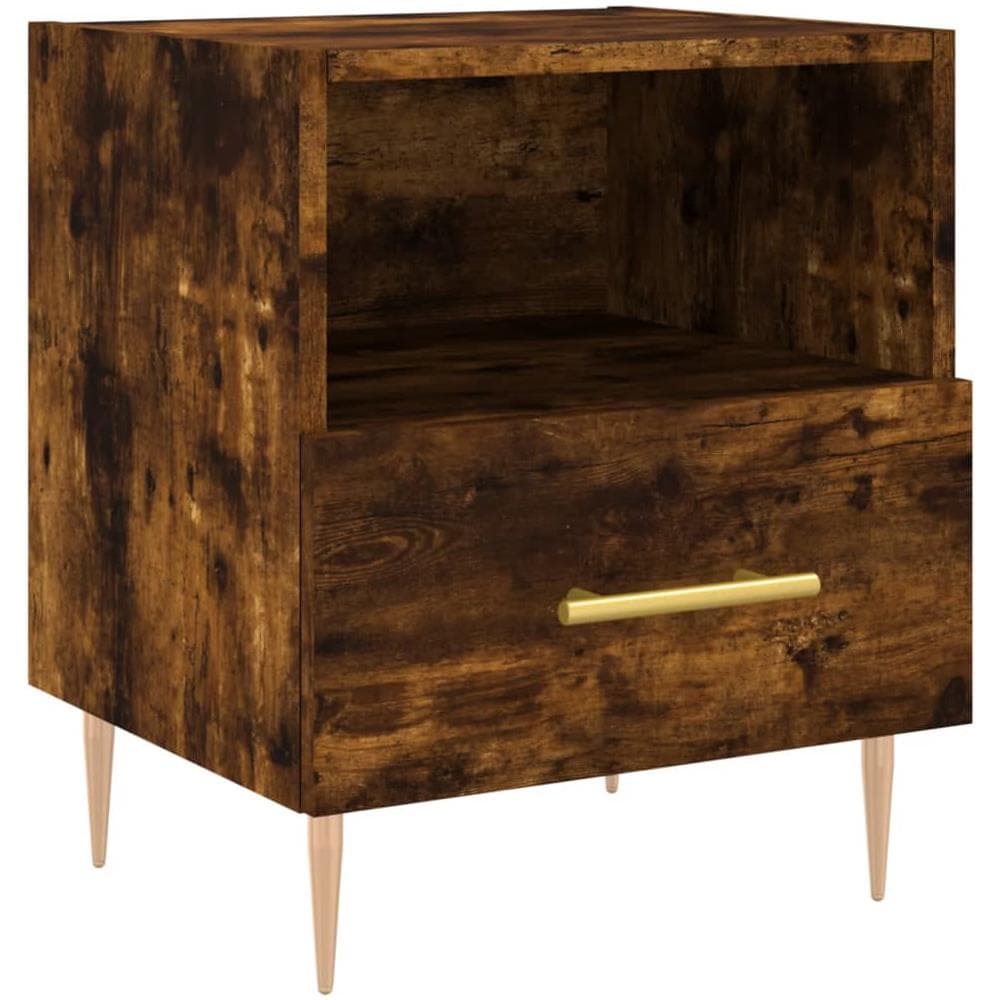 Comodino Rovere Fumo 40x35x47,5 Cm In Legno Multistrato - Foto 2