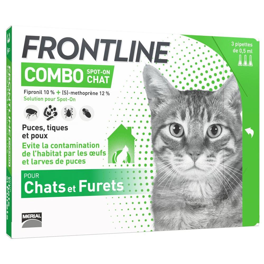 Combo Spot-on Chat Et Furet 3 Pipette De 0,5 Ml Prima Linea - Foto 1