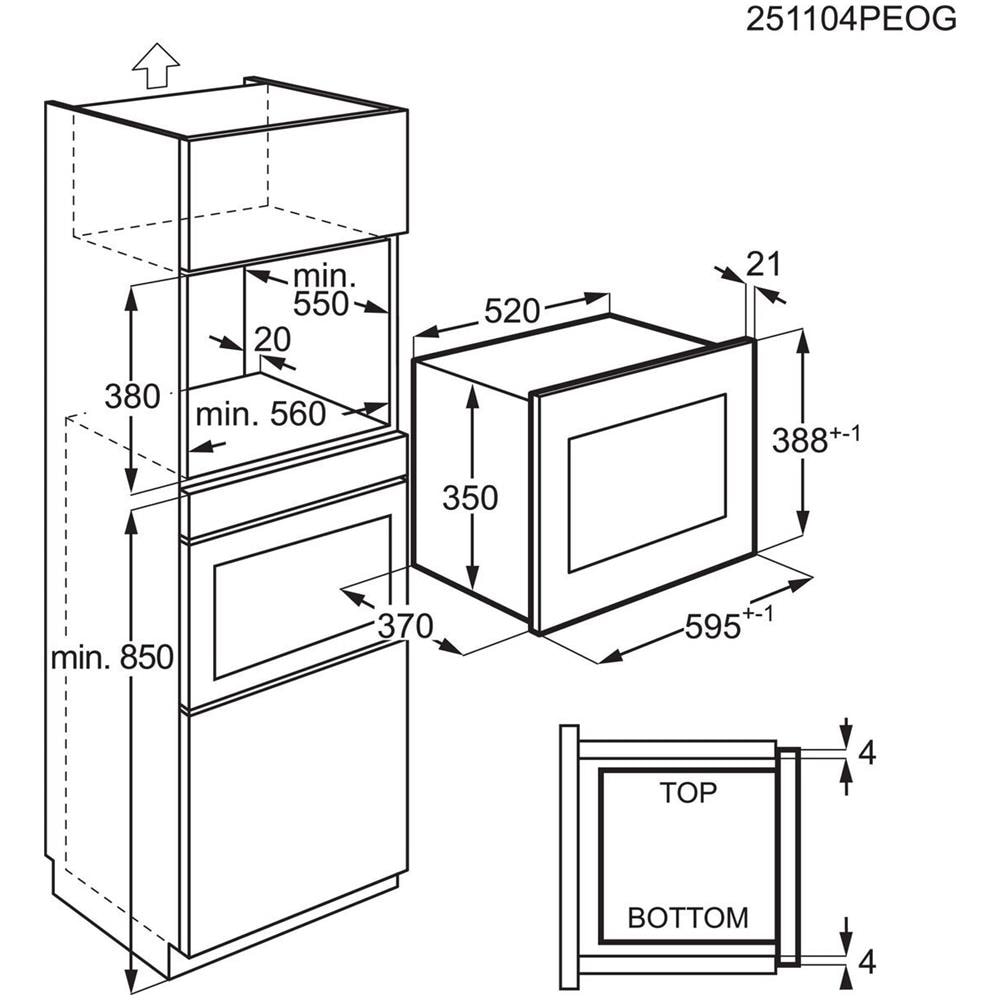 LMS4253TBK Forno Microonde Da incasso 25 L 900 W Nero - Foto 8