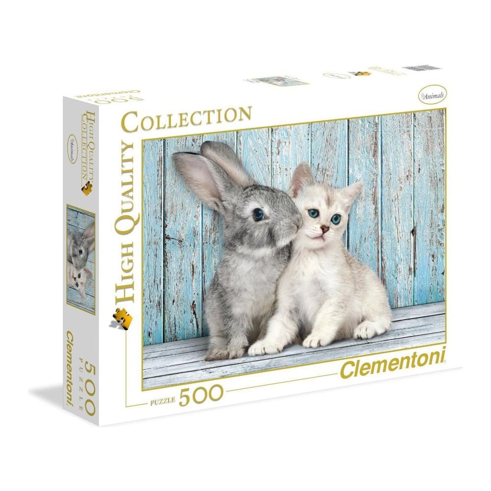 Puzzle 500 Pz - High Quality Collection - Gattino E Coniglietto - Foto 1
