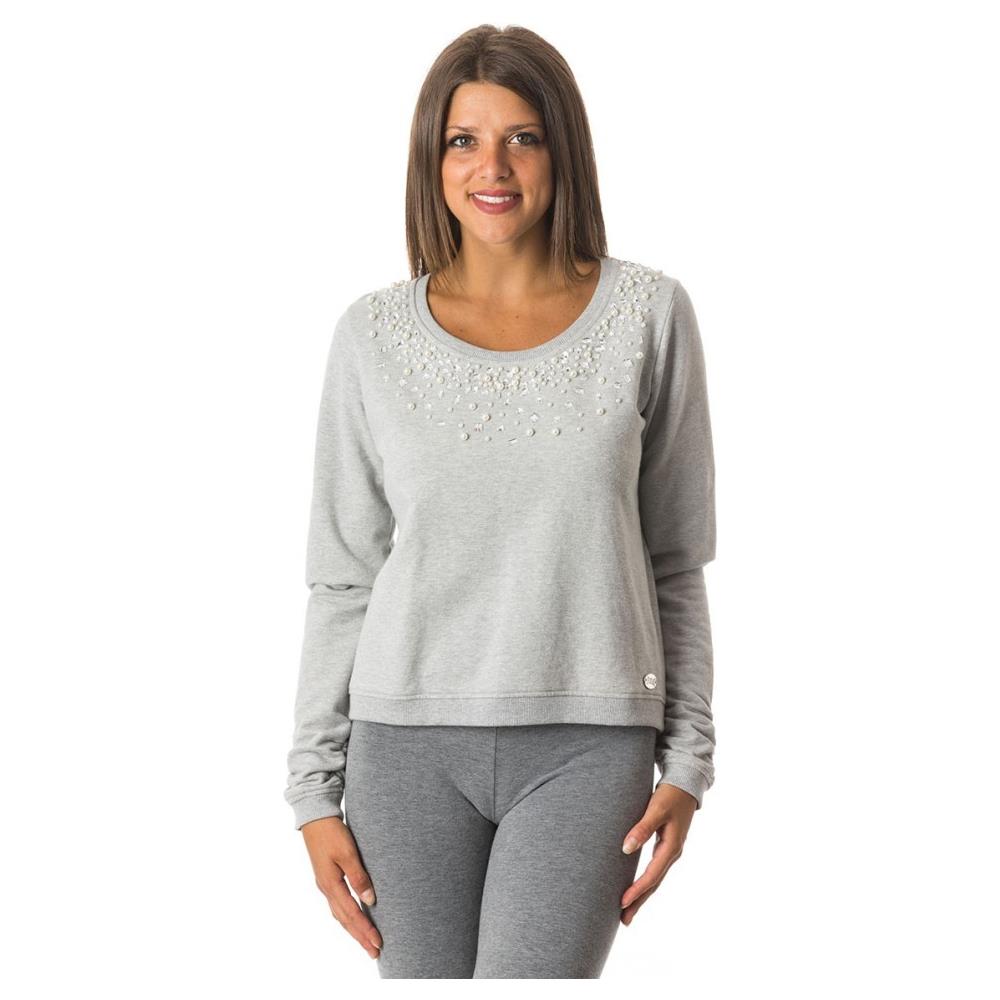 Felpa Donna Strecht Girocollo M Grigio - Foto 1