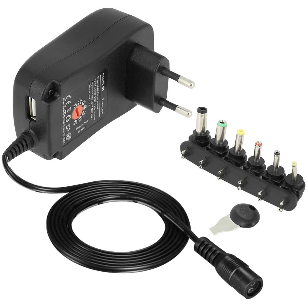 Alimentatore Universale 12v 6 Adattatori 30w Con Porta Usb 2,5a - Foto 10
