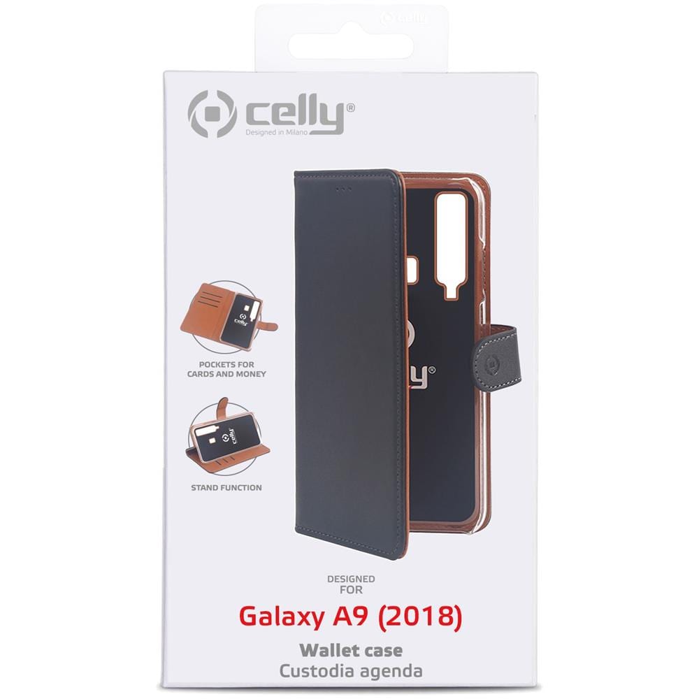 Custodia Wally in Similpelle per Galaxy A9 2018 - Colore Nero - Foto 4