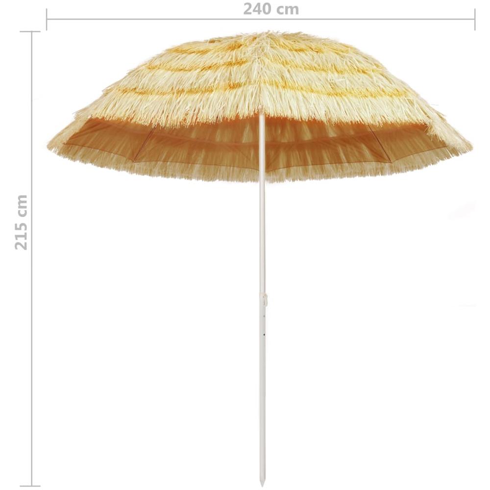 Ombrellone Da Spiaggia 240cm In Stile Hawaiano - Foto 5