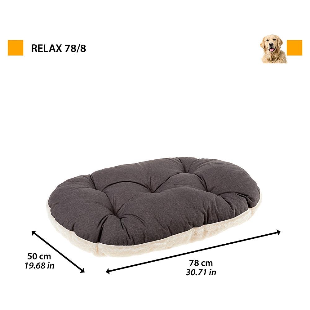 Cuscino Relax F - Cuscino Morbido Per Cani E Gatti Marrone 78 X 50 Cm - Foto 4