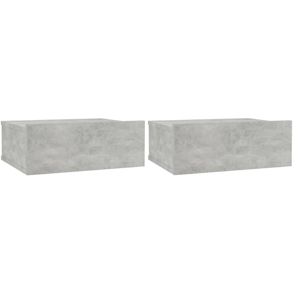 Comodini Pensili 2pz Grigio Cemento 40x30x15 Legno Multistrato - Foto 2