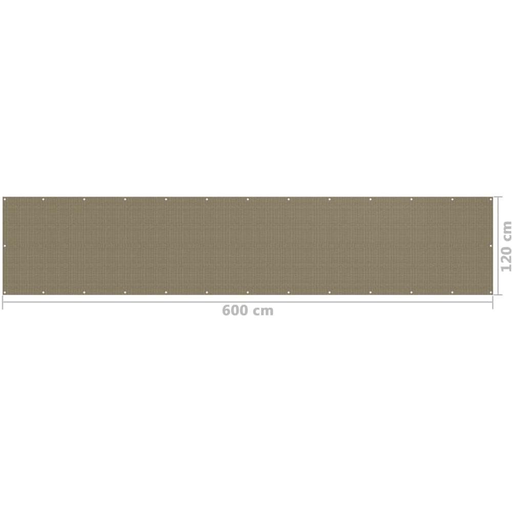 Paravento Da Balcone Grigio Talpa 120x600 Cm In Hdpe - Foto 5