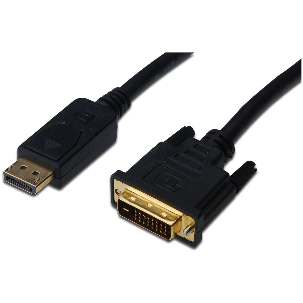 Cavo AK-340306-030-S 3m DisplayPort DVI-D Nero cavo e adattatore video - Foto 1