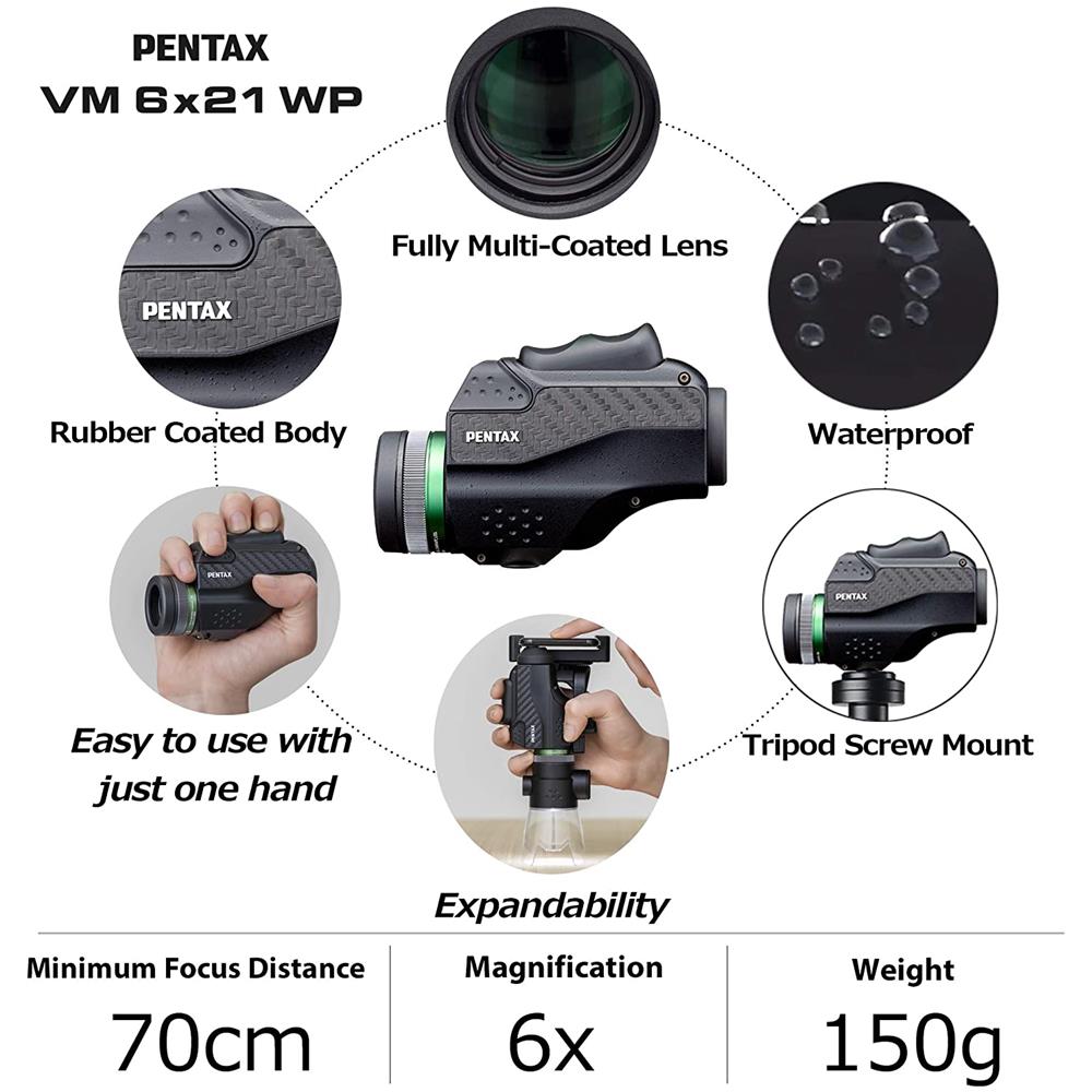 VM 6x21 WP monoculare Nero - Foto 2