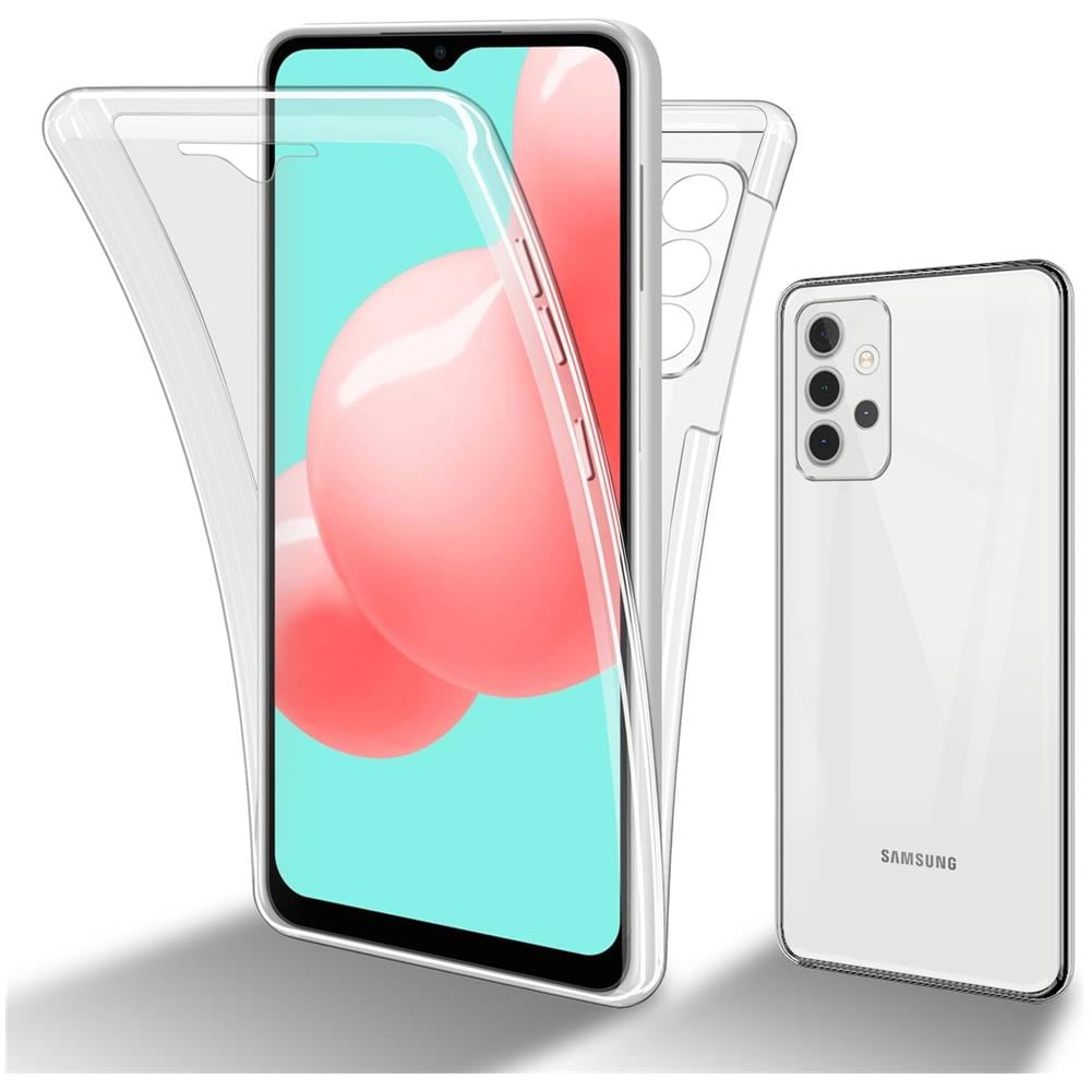 Custodia Compatibile Con Samsung Galaxy A32 4g In Transparente - 360° Full Body Copertura Protettiva - Protezione Anteriore E Posteriore, Protezione A Tutto Tondo Con Protezione Del Display - Foto 1
