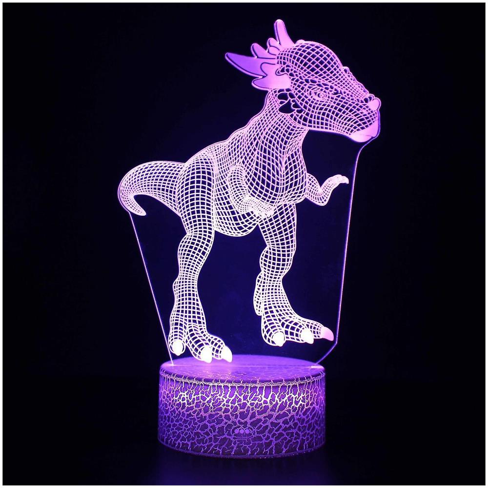 SUPERHONGJIHAO Luce notturna per bambini 3D che giocano a hockey su ghiaccio ha condotto la lampada con telecomando 16 colore che cambia regalo di compleanno di Natale per il bambino