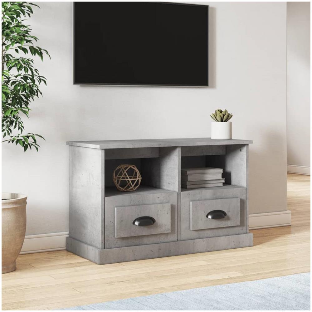 Mobile Porta Tv Grigio Cemento 80x35x50 Cm In Legno Multistrato - Foto 1