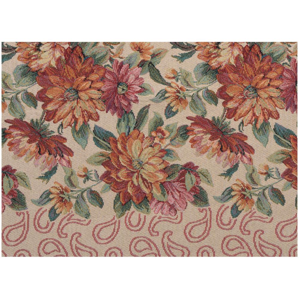 Tappeto Passatoia In Tessuto Jacquard Linea Emozioni Disegno Dalia Terra 57x140 Terra - Foto 2