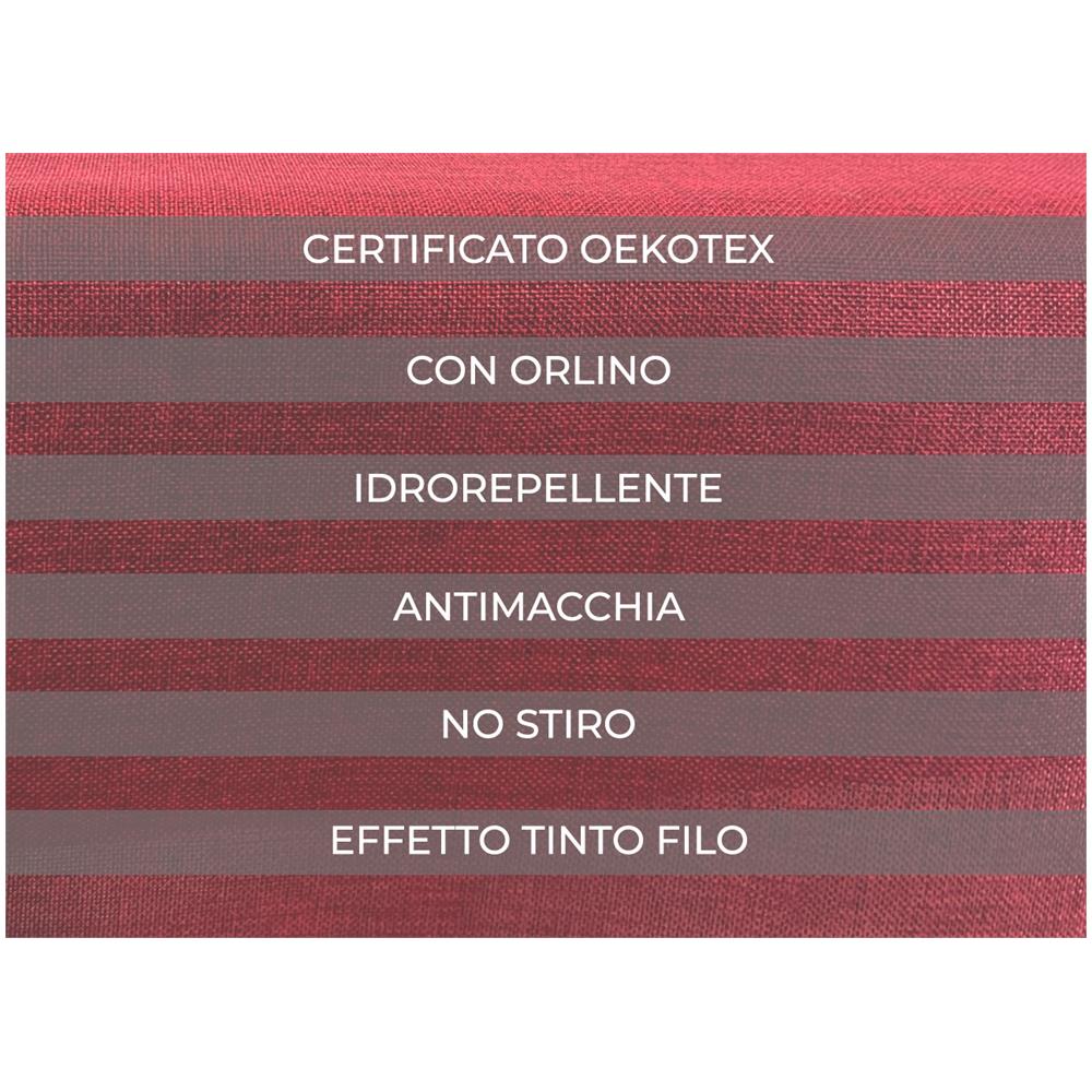 Tovaglia Natale Cucina Soggiorno Antimacchia Tinta Unita Bordeaux Fiammetta 140x240 Fiammetta - Foto 2