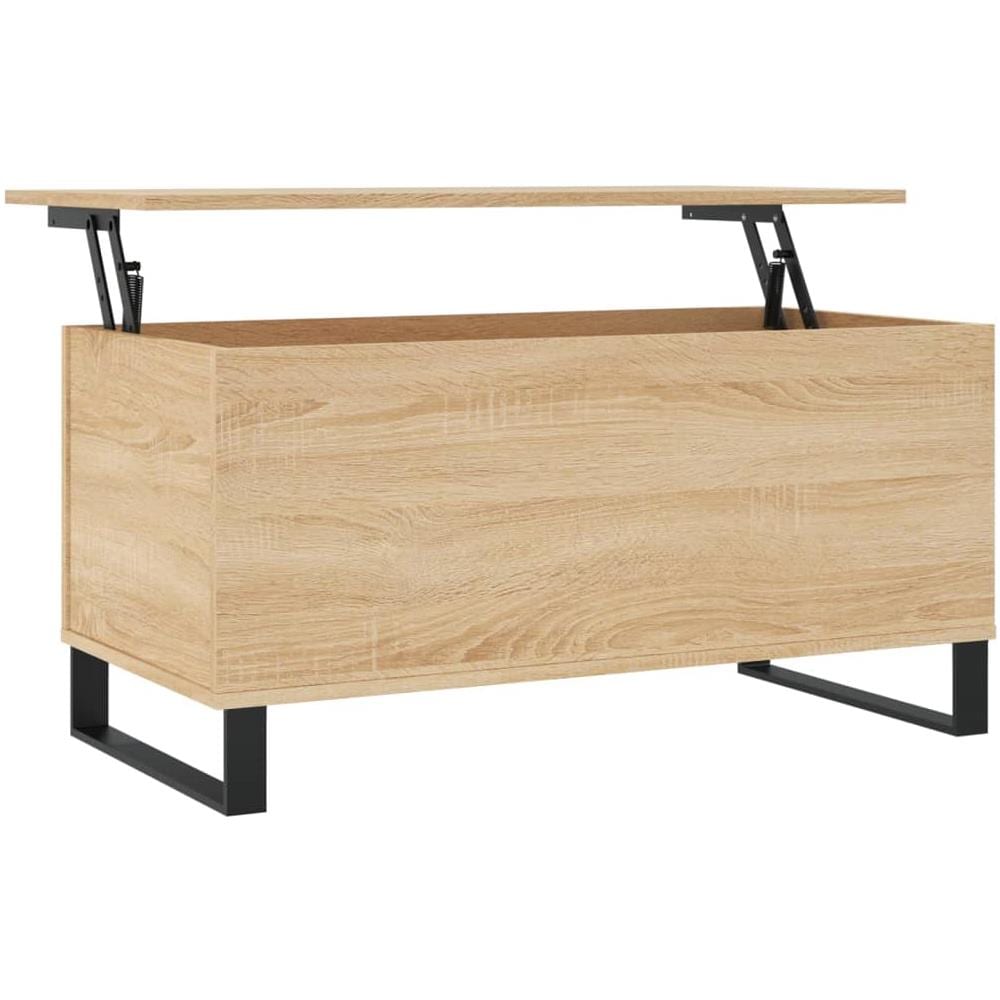 Tavolino Salotto Rovere Sonoma 90x44,5x45 Cm Legno Multistrato - Foto 2