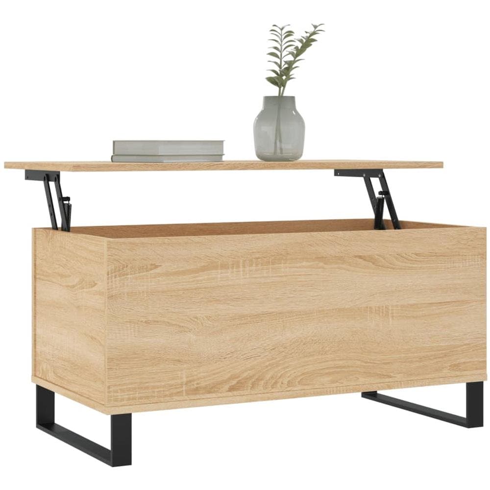 Tavolino Salotto Rovere Sonoma 90x44,5x45 Cm Legno Multistrato - Foto 3