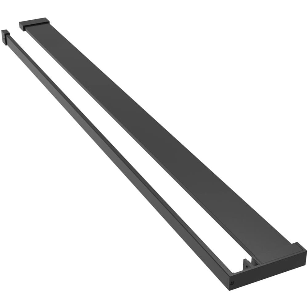 Mensola Doccia A Parete Per Doccia Walk-in Nera 115cm Alluminio - Foto 2