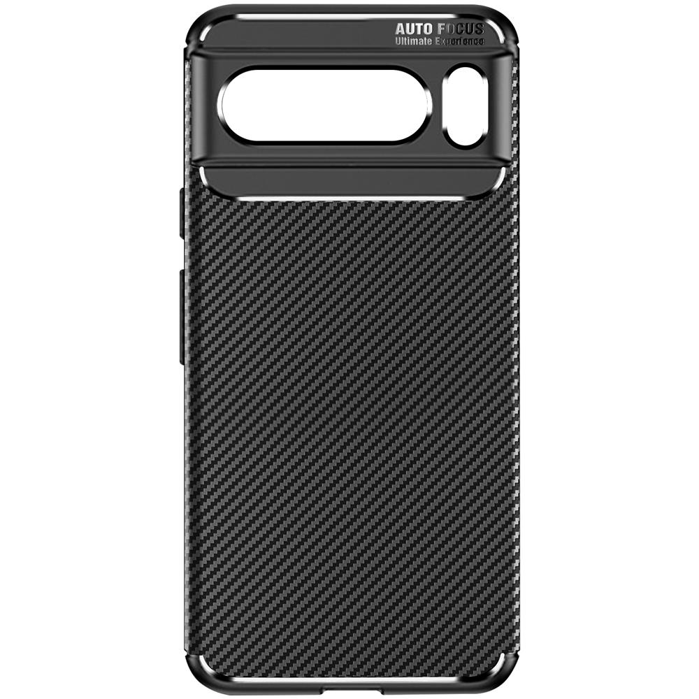 Cover Per Google Pixel 8 Pro Silicone Effetto Fibra Carbonio Classic Carb Nera - Foto 1