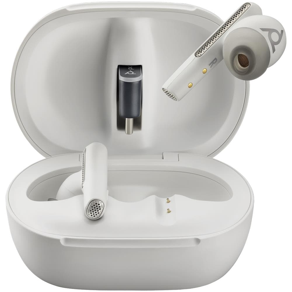 Auricolari bianco sabbia Voyager Free 60+ UC + Adattatore BT700 USB-C + Custodia di ricarica touchscreen - Foto 1