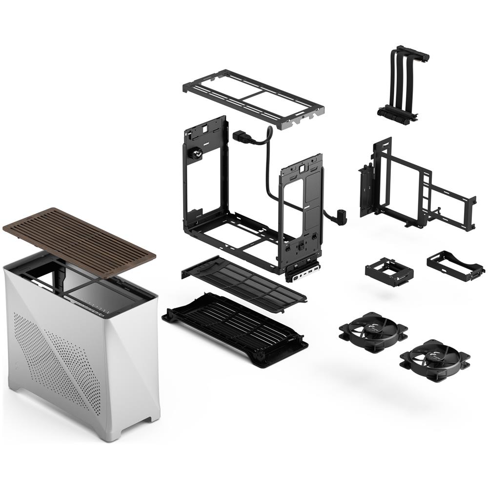 Case ERA2N 01 Mini TowerITX / Mini-ITX 2 Porte USB 3.2 Colore Argento - Foto 8