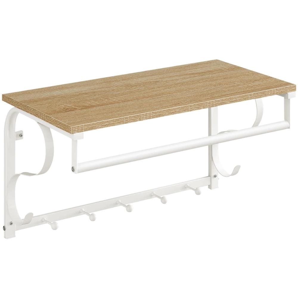 Mensola da parete con ganci - Rovere Sonoma Stile scandinavo - Foto 1