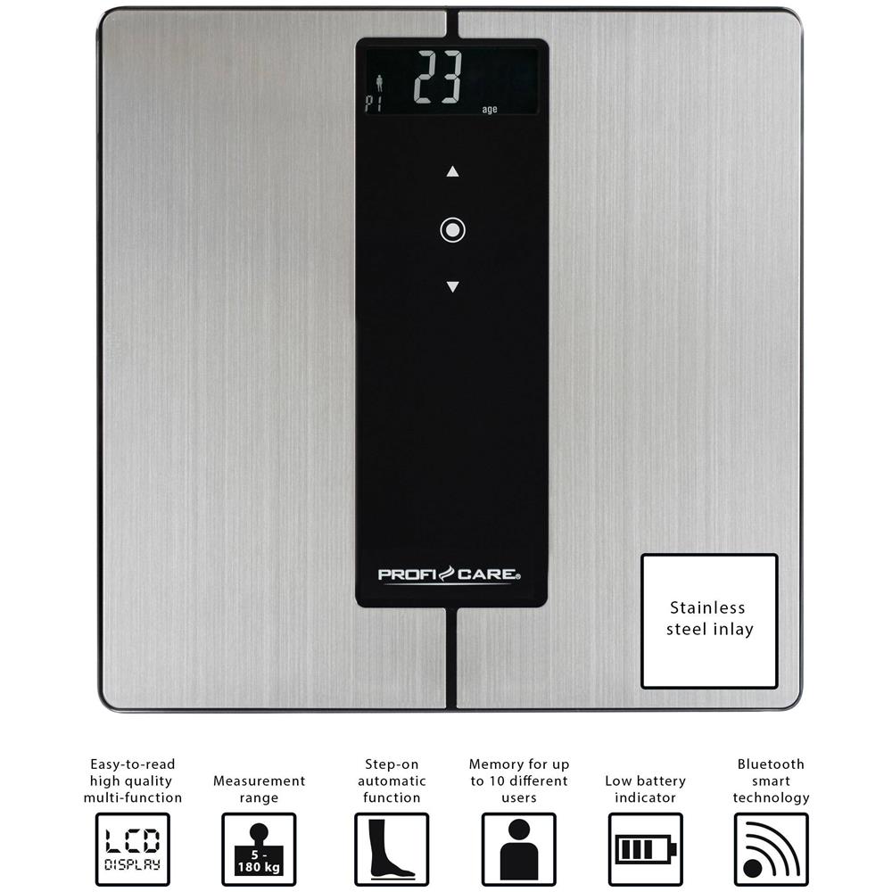 Bilancia Pesapersone Digitale Massa Corporea Bluetooth Multifunzione Proficare Pw 3008 - Foto 2