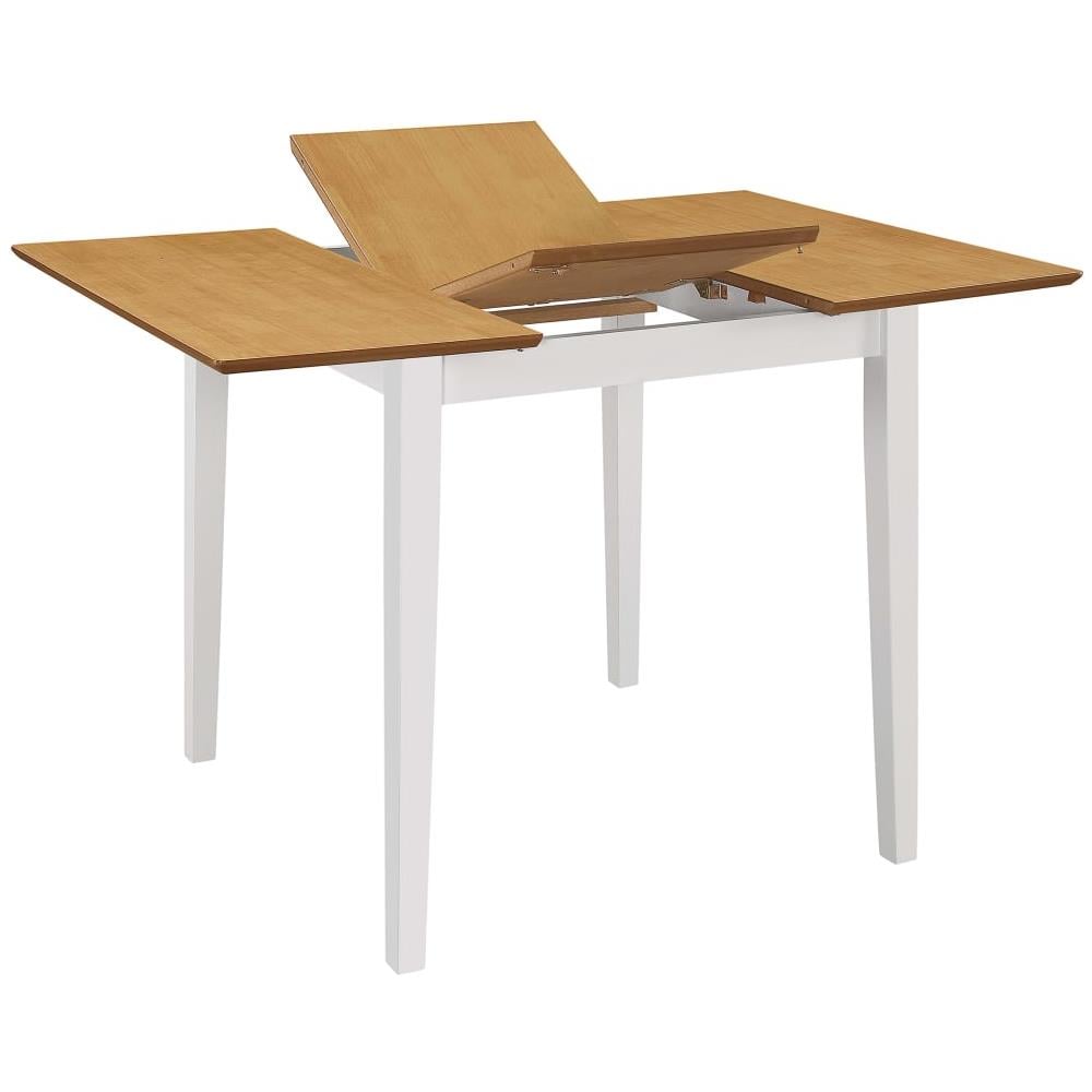 Tavolo Da Pranzo Estensibile Bianco (80-120) x80x74 Cm In Mdf - Foto 2