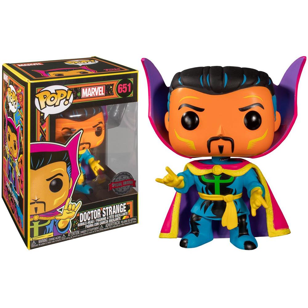 Marvel: Funko Pop! - Doctor Strange (Black Light Glow) (Bobble-Head) (Vinyl Figure 651)  - Foto 1