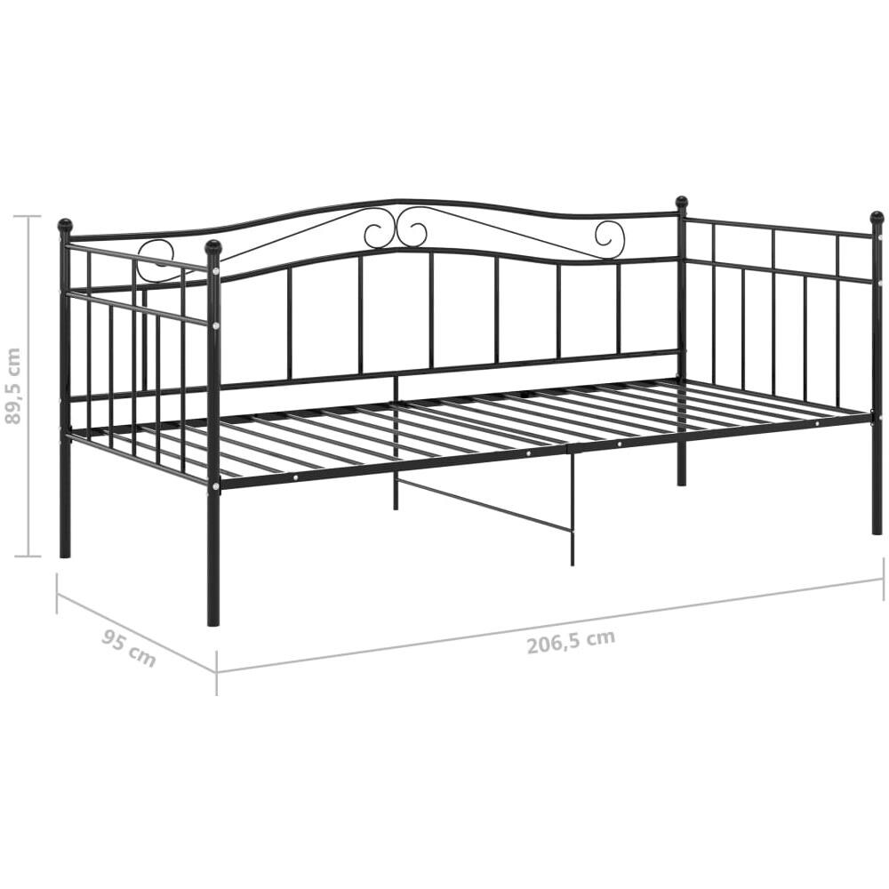 Divano Letto Telaio Nero in Metallo 90x200 cm - Foto 8