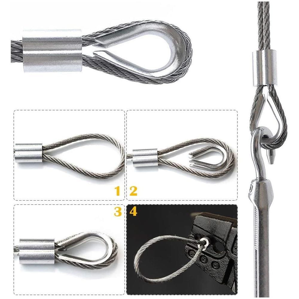 Giardino Filo Foto Filo Wire Fence Rotolo Kit Pvc Rivestito Heavy Duty Corda 304 Acciaio Cavo Dacciaio Lag Vite Eye Vite Tenditore Del Filo Tenditore Colino - Foto 4