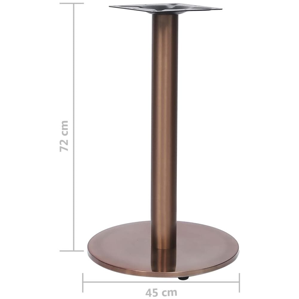 Gamba Per Tavolino Da Bar Oro 45x72 Cm In Acciaio Inox - Foto 5