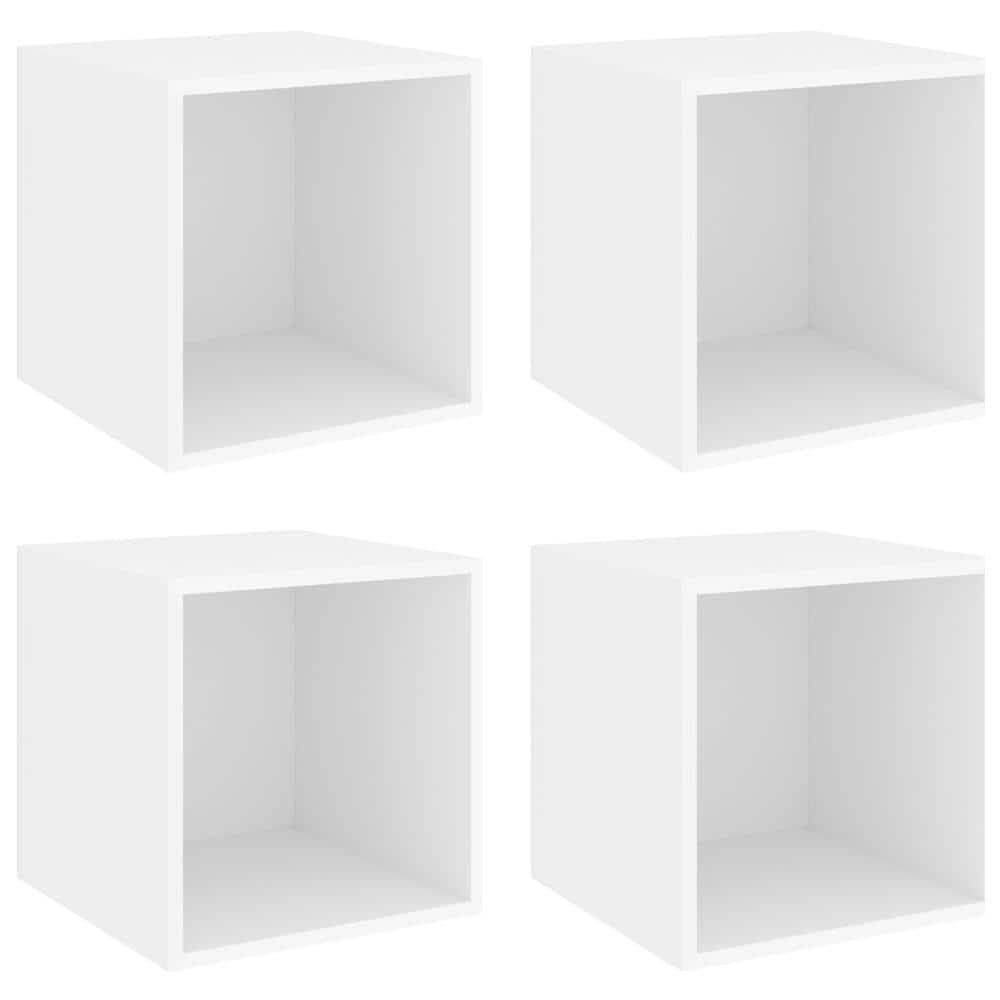 Mobili a Muro 4pz Bianchi 37x37x37 cm in Legno Multistrato - Foto 2