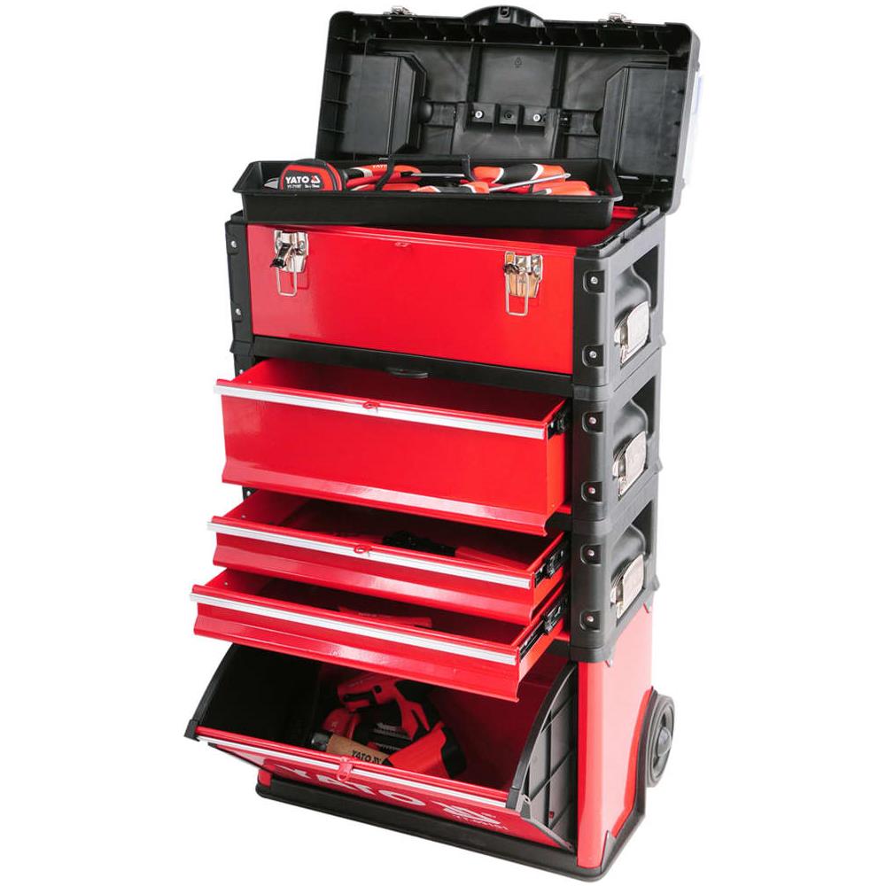 Trolley Porta Attrezzi Con 3 Cassetti 52x32x72 Cm - Foto 8