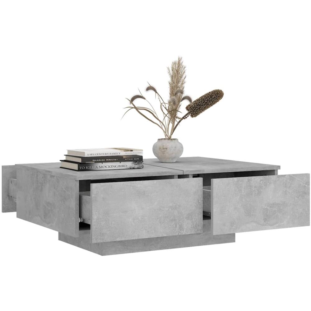 Tavolino da Salotto Grigio Cemento 90x60x31cm Legno Multistrato - Foto 2