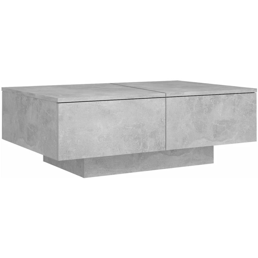 Tavolino da Salotto Grigio Cemento 90x60x31cm Legno Multistrato - Foto 1