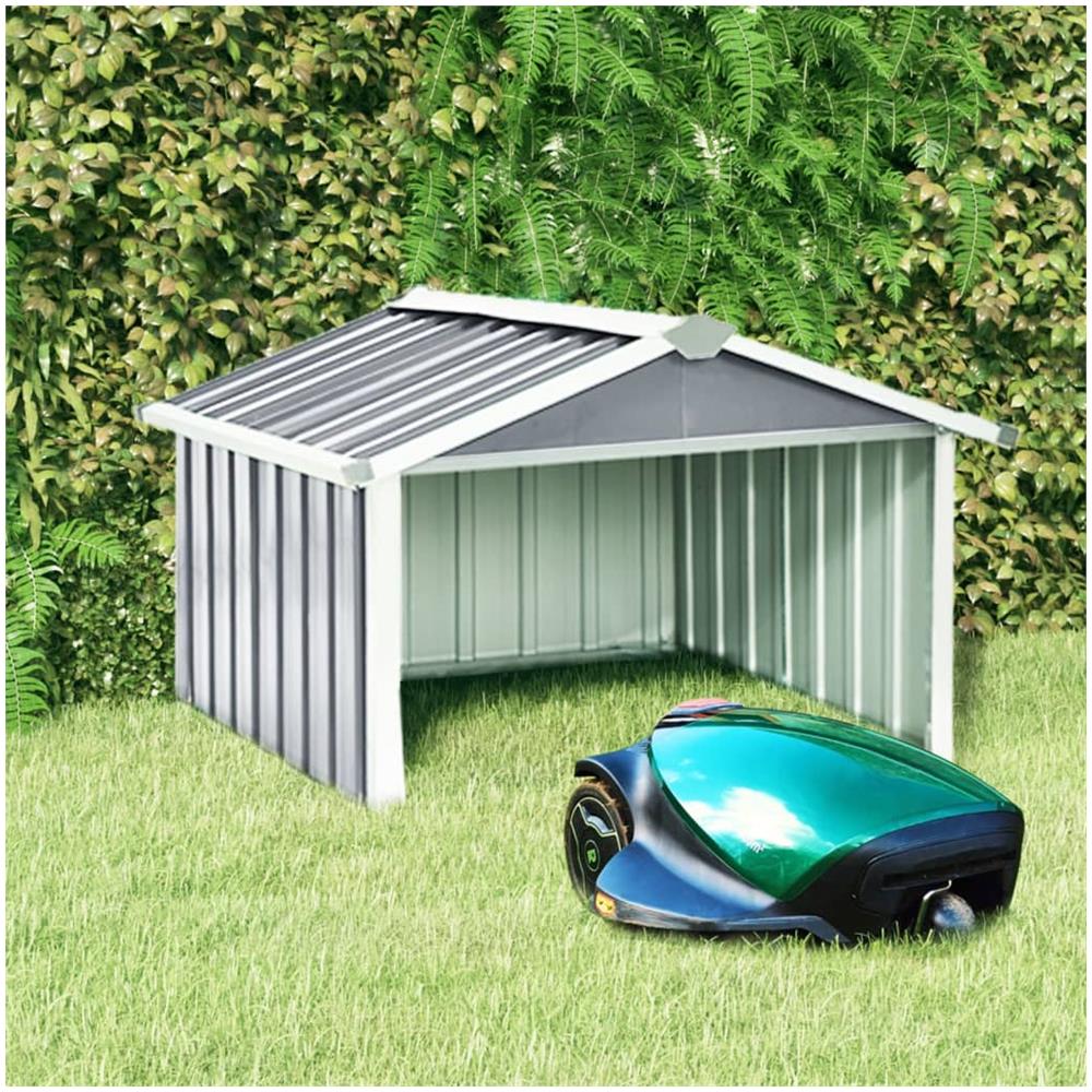 Capanno Per Robot Tosaerba 92x97x63 Cm Acciaio Zincato Grigio - Foto 1