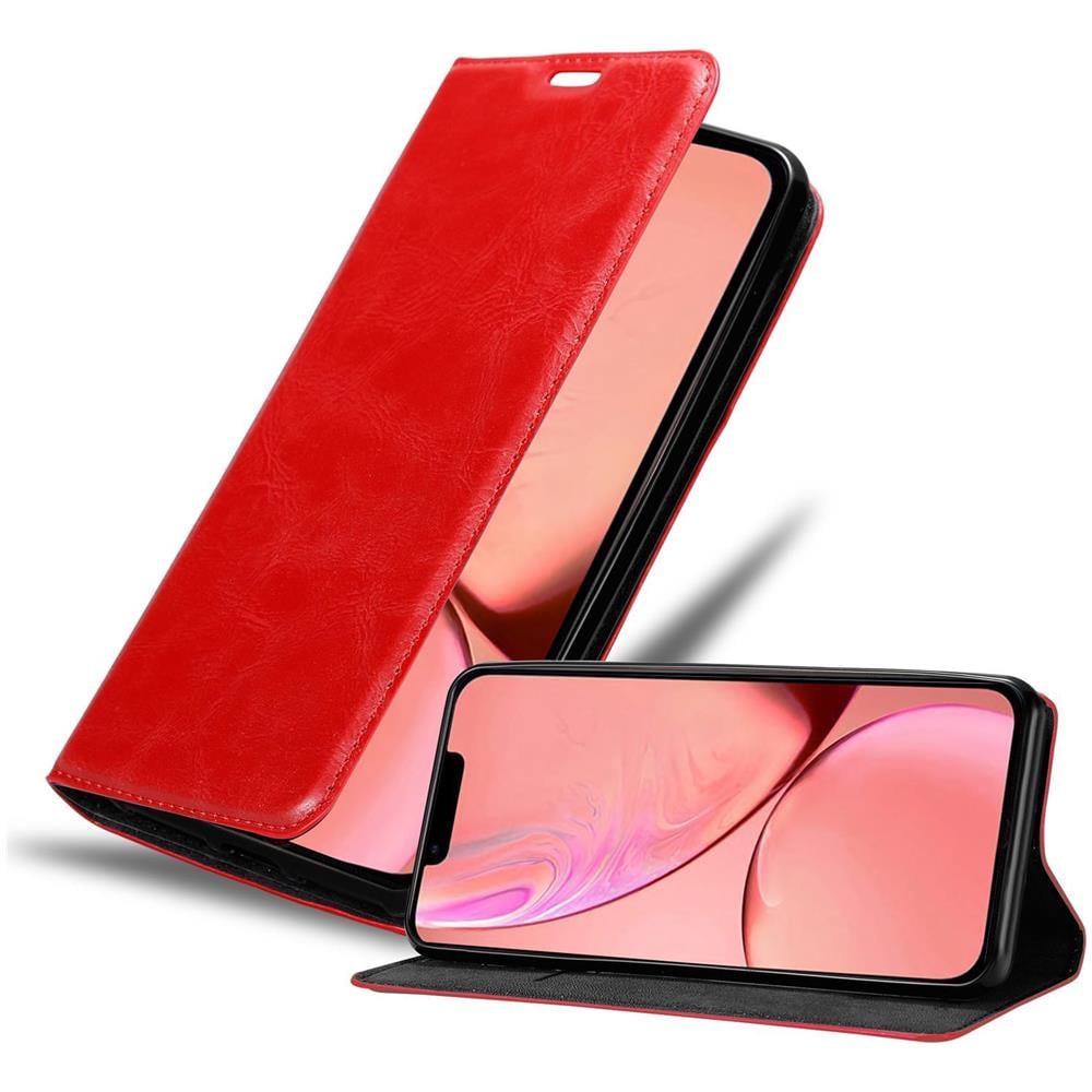 Custodia Compatibile Con Apple Iphone 13 Pro Max In Rosso Mela - Coperchio Protettiva Con Chiusura Magnetica, Funzione Stand E Tasca Per Le Carte - Foto 1